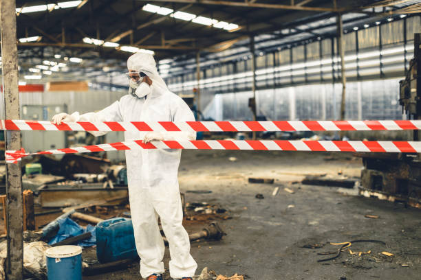 Professional Biohazard Cleanup technician working in Hartford, MI
